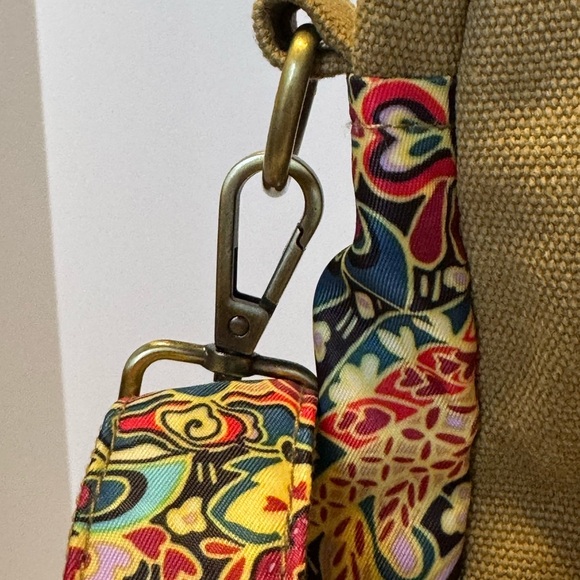 Black Butterfly Canvas Crossbody Handbag bohemian style - Picture 5 of 11